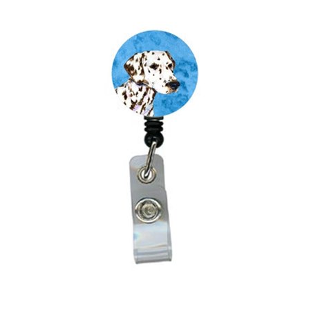 CAROLINES TREASURES Dalmatian Retractable Badge Reel Or Id Holder With Clip SS4745-BU-BR
